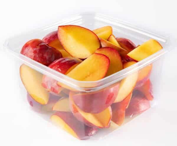 Cut up plums