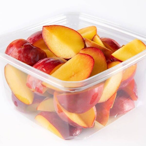 Cut up plums
