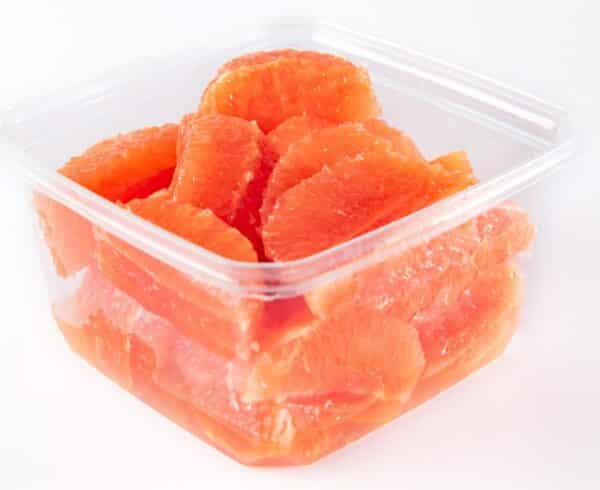 Sliced grapefruit