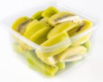 Sliced green kiwi