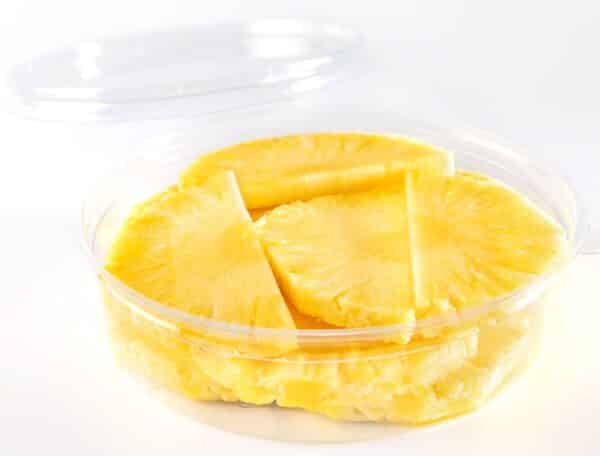 Sliced pineapple