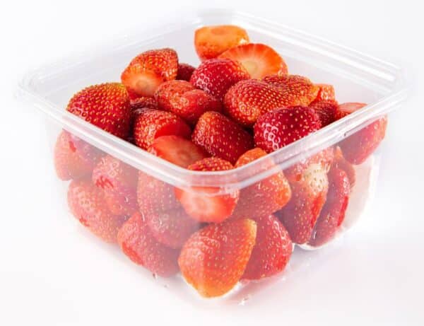 Washed strawberries