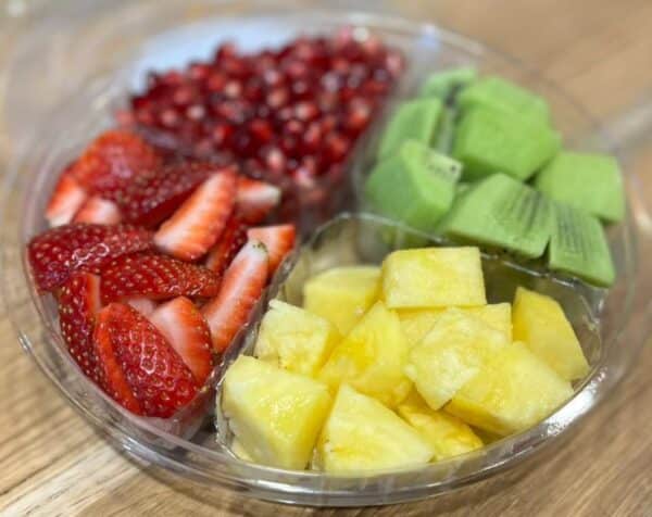 Mixed fruit in container